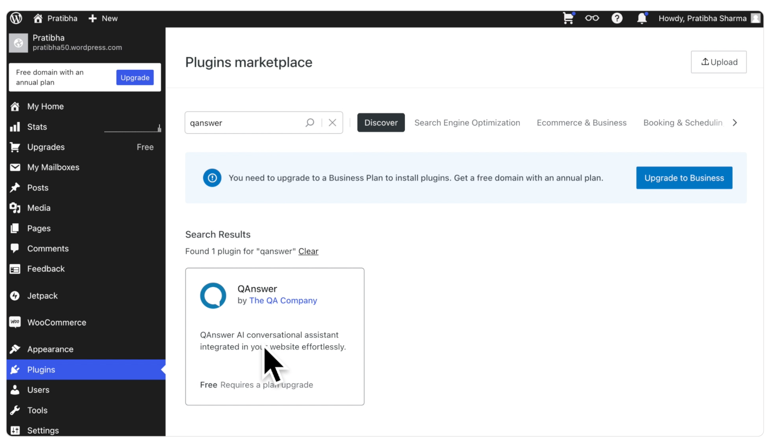 Step14_Install QAnswer from WordPress Plugin